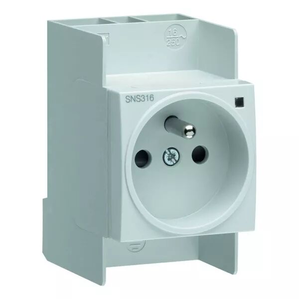 Prise de courant modulaire 16A 2P+T avec voyant version SanVis (FR) (SNS316)