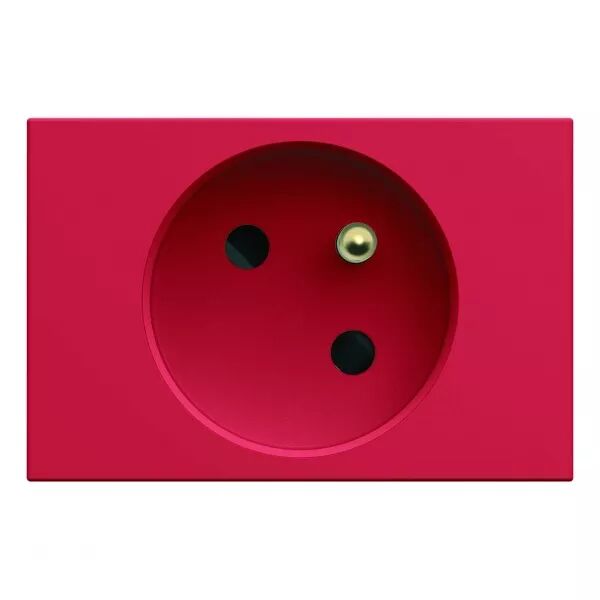 Prise de courant speciale goulotte gallery 2P+T 16A rouge (WXF421R)