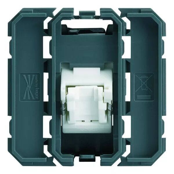 Prise Gallery RJ45 cat.6 FTP 2 modules inclin� a 45� (WXF231)