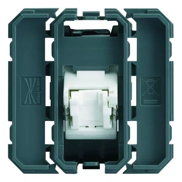 Prise Gallery RJ45 cat.6 UTP 2 modules inclin� a 45� (WXF230)