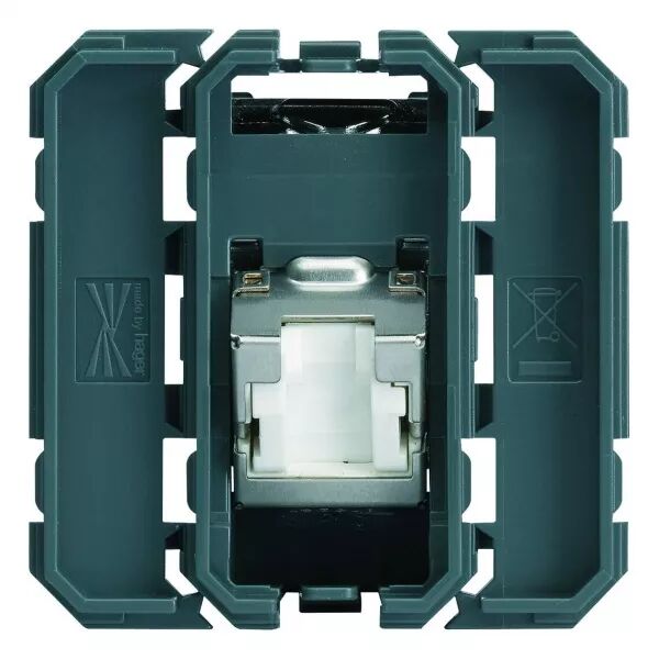 Prise Gallery RJ45 cat.6A STP 2 modules inclin� a 45� (WXF233)