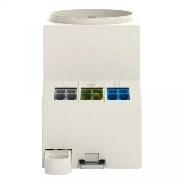 PRISE POUR ARMOIRE, TYPE F (DE/NL/AT), BLANCHE, LED D\'�TAT, MONTAGE VIS ET RAIL