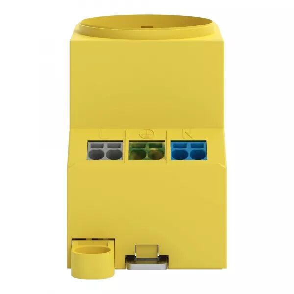 PRISE POUR ARMOIRE, TYPE F (DE/NL/AT), JAUNE, LED D\'�TAT, MONTAGE VIS ET RAIL