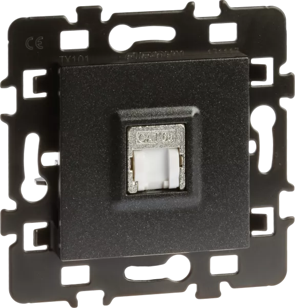 Prise RJ45 Cat 6A STP Grade 3 anthracite (61979)