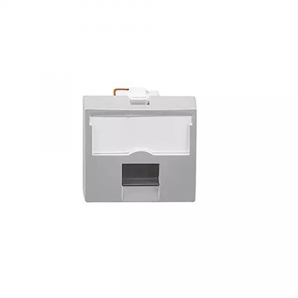 Prise RJ45 cat�gorie 6 Logix - 8 contacts UTP - 2 modules - Alumnic RAL 9016