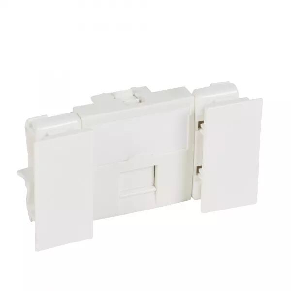 Prise RJ45 cat�gorie 6 Logix - Ecrant�e FTP -2 modules-Blanc Artic antimicrobien