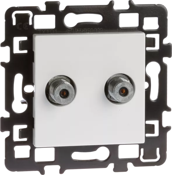 Prise TV F dble  multi-serv.+ enj. (61868)