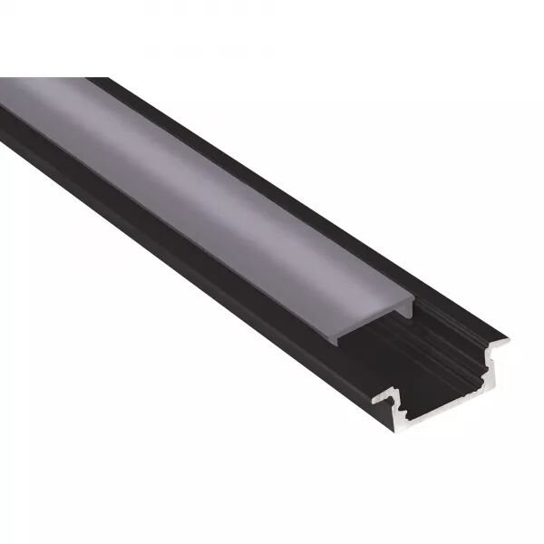 PROFIL� ALUMINIUM ENCASTR� PE1 POUR RUBAN LED - 2M - NOIR