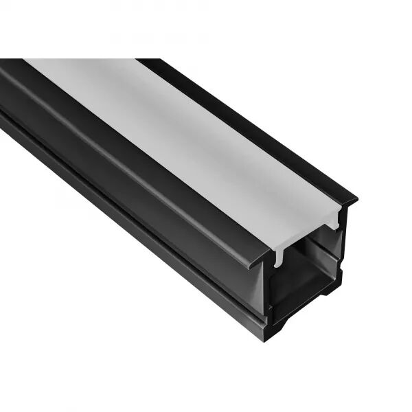 PROFIL� ALUMINIUM ENCASTR� PE2 POUR RUBAN LED - 2M - NOIR