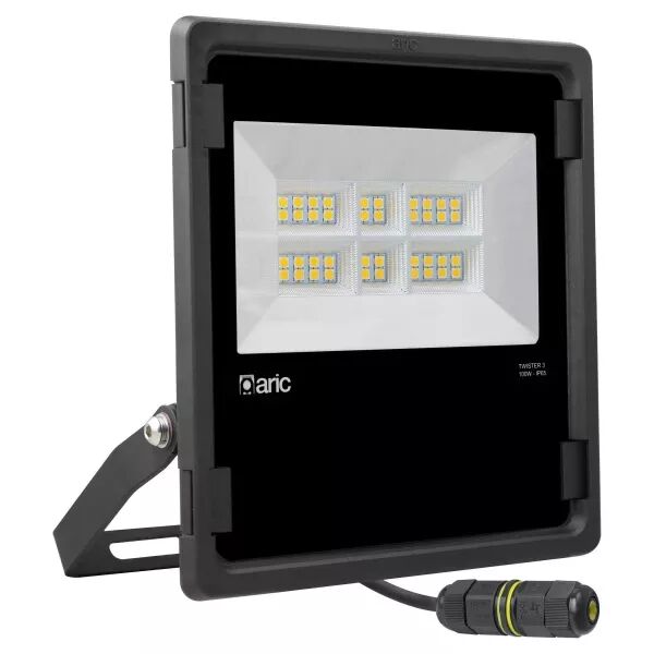 Projecteur Ext�rieur TWISTER 3 noir 90� LED int�gr� 100W 3000K 12000lm (50829)