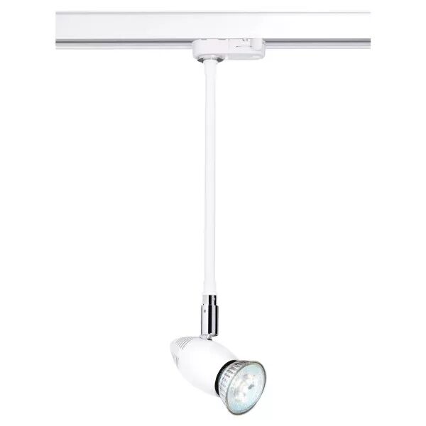 PYXIS 023-Spot Rail s/tige 3 all. 023 GU10, blanc, a/lpe LED 6W 3000K 500lm incl (0774)