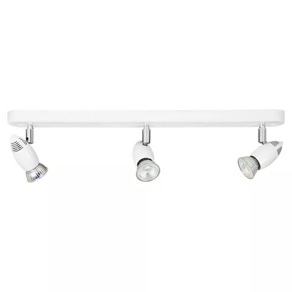 PYXIS B3 - Plaf./Appl.Mur 3 spots GU10, blanc, a/lpes LED 6W 3000K 500lm incl (0786)
