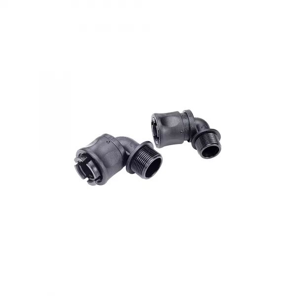 RACCORD COUD� 90� POUR CONDUIT FLEXIBLE RTA POLYAMIDE �19,5MM ISO25