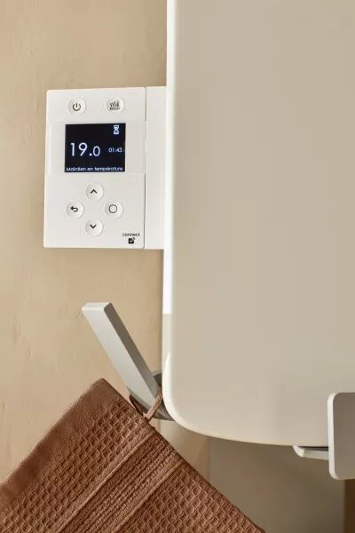 RADIATEUR S�CHE-SERVIETTES CONNECT� AMARILIS M�T � DROITE 430W BLANC/GRIS