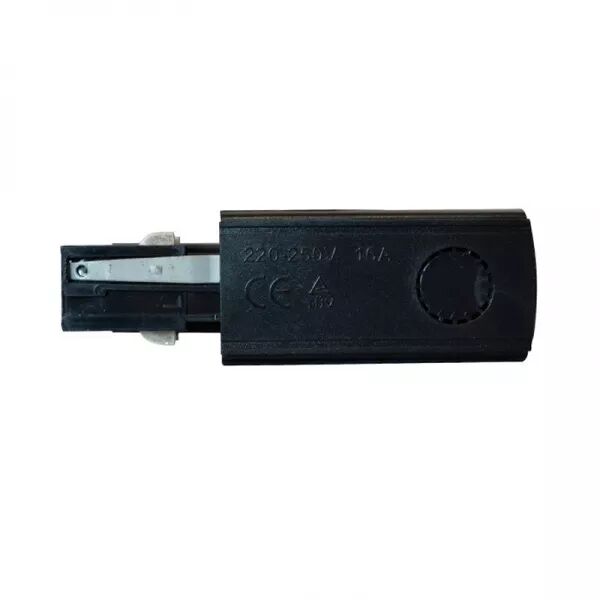 RAIL 3A CONNECT TRIPHASE ALIM ET FIN NOIR GAUCHE 230V