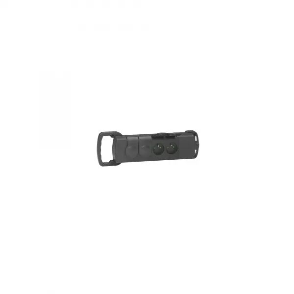 RALLONGE CAOUTCHOUC �QUIP�E DE 4 PRISES AVEC TERRE AVEC VOLETS IP44