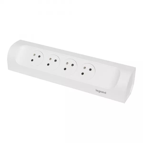 RALLONGE D\'ANGLE 4X2P+T SURFACE � C�BLER - BLANC