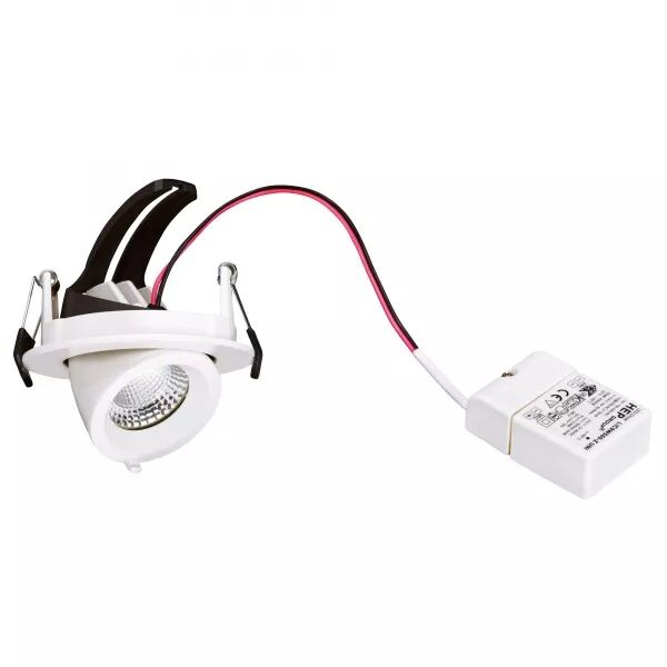 RANDY S - DOWNLIGHT ROND, ORIENTABLE, BLANC, 36�, LED INT�G 7,7W 3000K 800LM