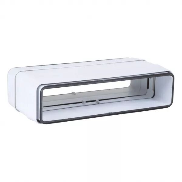Rd 55x220 j - raccord droit rectangulaire plastique rigide avec joint 55 x 220 (460051)
