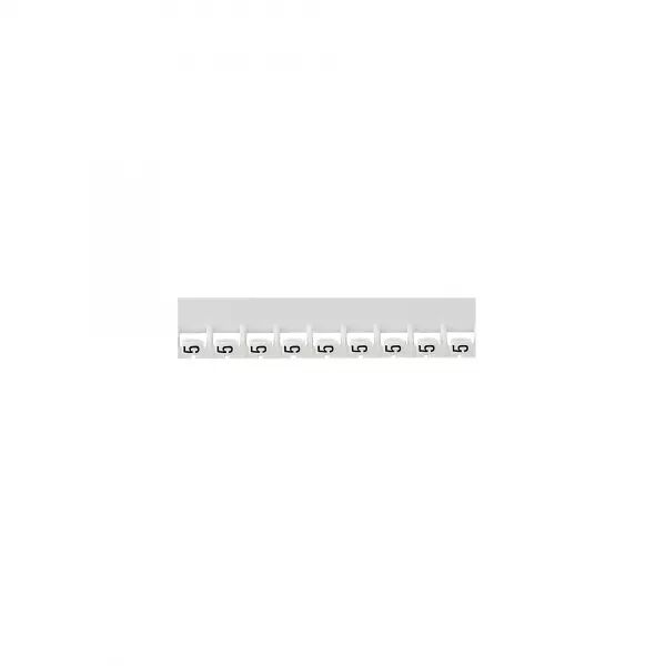 R�GLETTE DE 24 REP�RES M�MOCAB LARGEUR 2,3MM AVEC CHIFFRE 5 NOIR SUR FOND BLANC