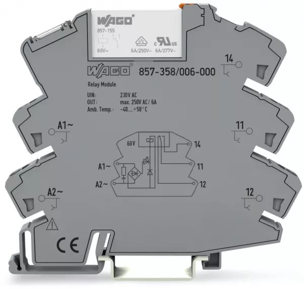 REL AC 230V, GRIS