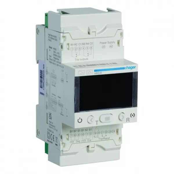 Relais diff�rentiel type A 0.03-30A temporis� 4voies avec �cran de visualisation (HR535)