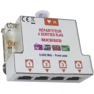 R�partiteur Grd2TV 4 sorties RJ45 (LB024)