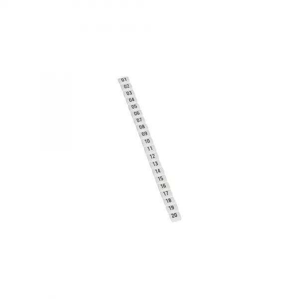 REP�RE CAB 3 POUR FILERIE 0,5 � 1,5MM� - NOIR/FOND BLANC - NOMBRES 01 � 20