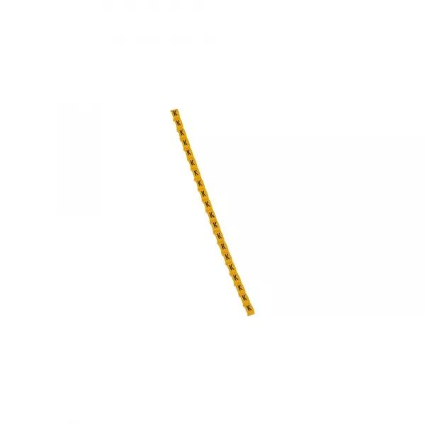 REP�RE DUPLIX LETTRE MAJUSCULE K NOIRE SUR FOND JAUNE