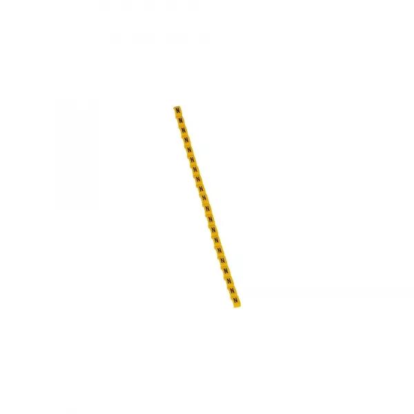 REP�RE DUPLIX LETTRE MAJUSCULE N NOIRE SUR FOND JAUNE