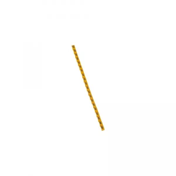 REP�RE DUPLIX LETTRE MAJUSCULE Q NOIRE SUR FOND JAUNE