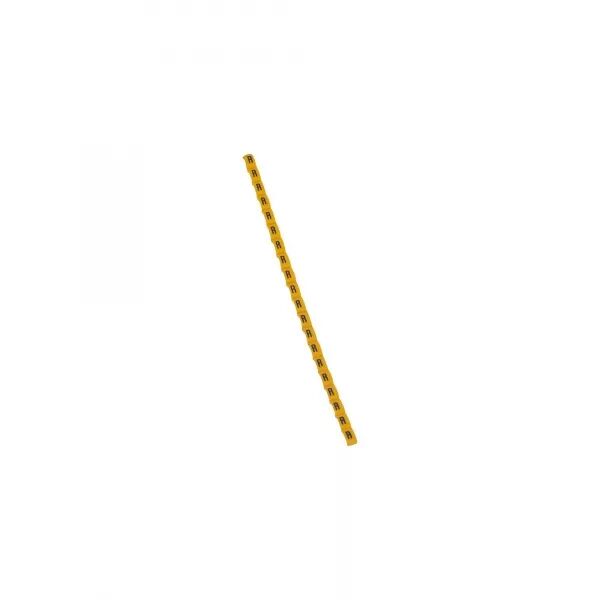 REP�RE DUPLIX LETTRE MAJUSCULE R NOIRE SUR FOND JAUNE