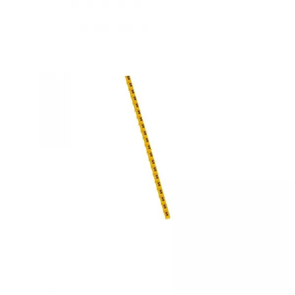 REP�RE DUPLIX LETTRE MAJUSCULE S NOIRE SUR FOND JAUNE