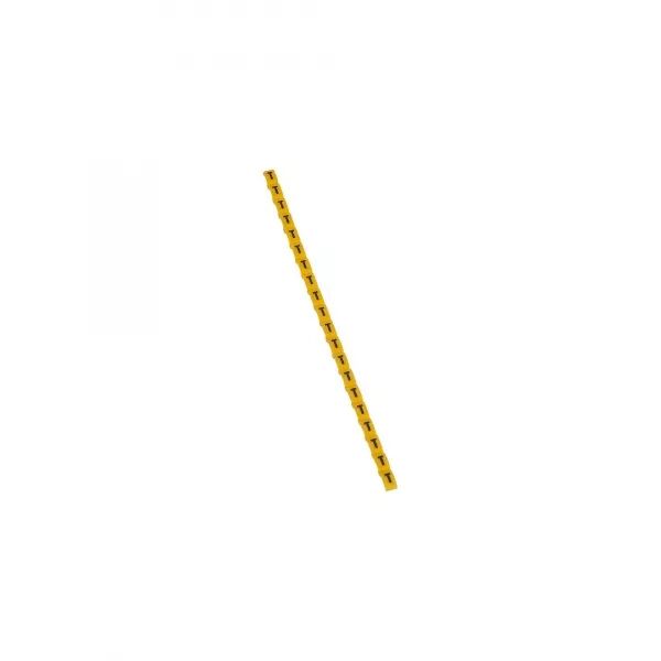 REP�RE DUPLIX LETTRE MAJUSCULE T NOIRE SUR FOND JAUNE