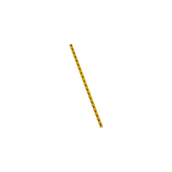 REP�RE DUPLIX LETTRE MAJUSCULE U NOIRE SUR FOND JAUNE