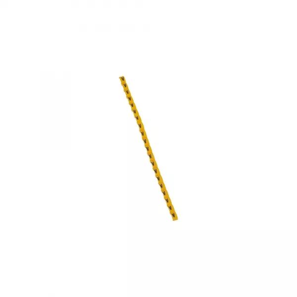 REP�RE DUPLIX LETTRE MAJUSCULE V NOIRE SUR FOND JAUNE