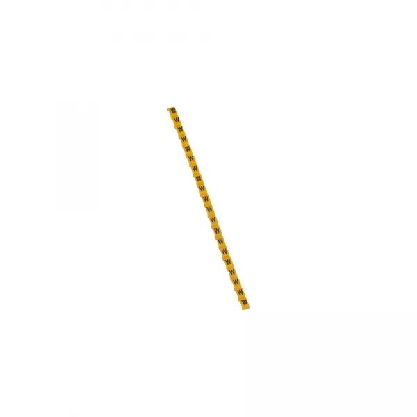 REP�RE DUPLIX LETTRE MAJUSCULE W NOIRE SUR FOND JAUNE