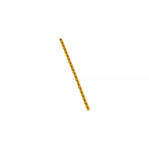 REP�RE DUPLIX LETTRE MAJUSCULE X NOIRE SUR FOND JAUNE