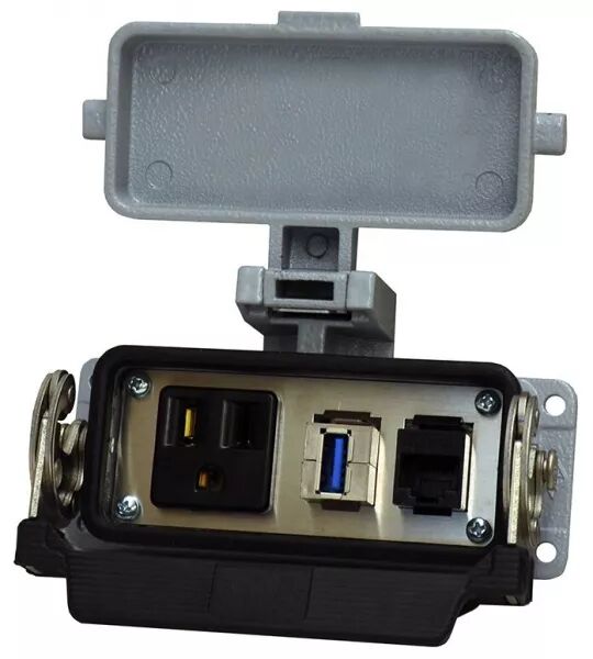 RJ45, USB WITH  120VAC SIMPLEX