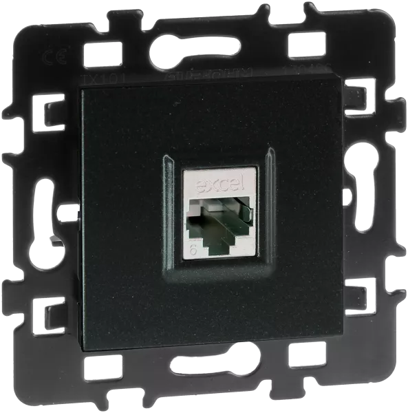 RJ45 Cat 6 STP Grade 3 Multi-services anthracite (61972)