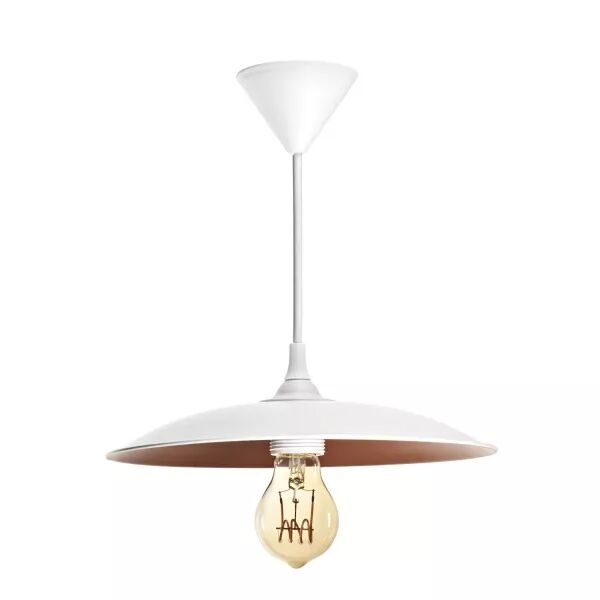 ROMA - Suspension E27 60W max, �280mm, acier blanc/int.cuivr�, Lpe non incl. (4204)