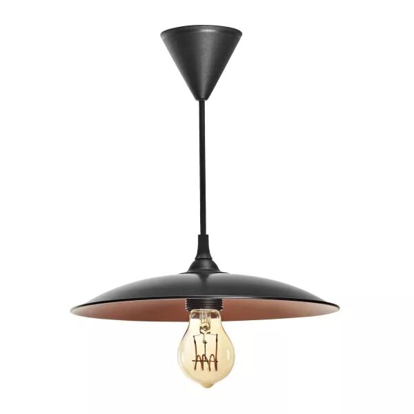 ROMA - Suspension E27 60W max, �280mm, acier noir/int.cuivr�, Lpe non incl. (4205)