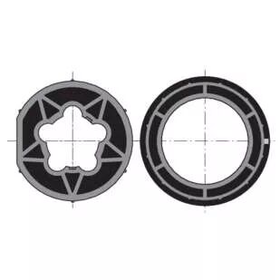Roue+couronne d50 tube 70x2 clip dur (9410348)