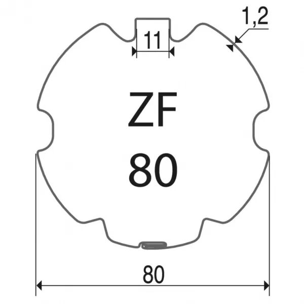 Roue+couronne LT60 - zf80 x1 (9420339)