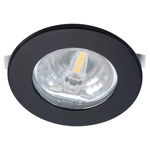 S1200 - Encastr� rond noir �70mm, LED G4 1,8W 3000K 150lm incl. (51340)