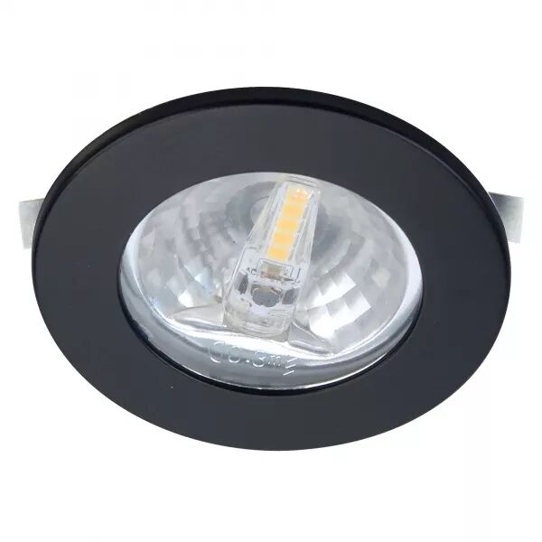 S1200 - ENCASTR� ROND NOIR �70MM, LED G4 1,8W 3000K 150LM INCL.
