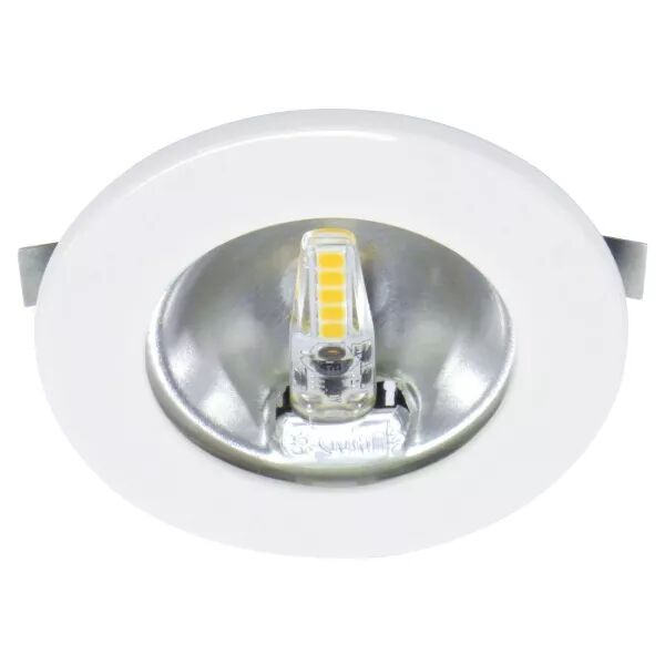 S307 - Encastr� rond blanc �70mm, LED G4 1,8W 3000K 150lm incl. (50773)