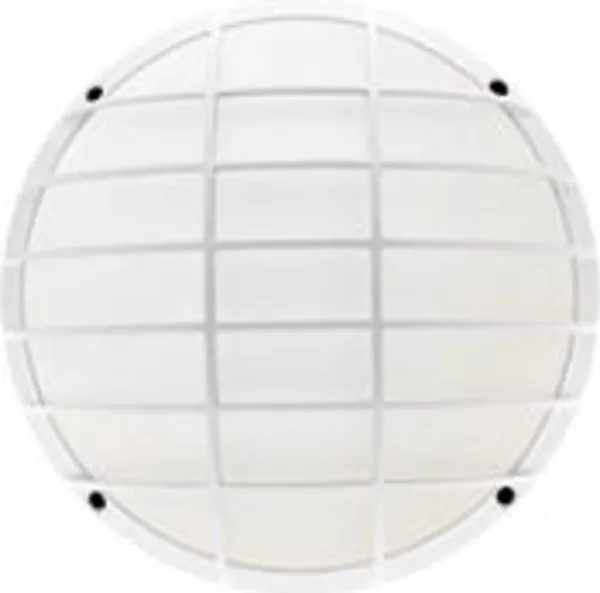 sarlam-hublot avec grille blanc antivandale haute puissance hp on/off led 2400lm (452574)