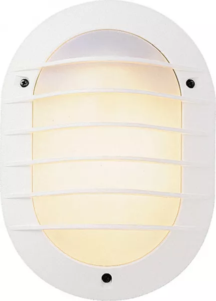 sarlam-hublot chartres ovale alu jupe a grille blanc g24q2 / 18w (654700)