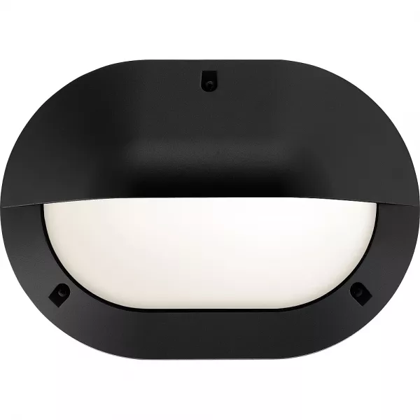 sarlam-hublot chartres ovale alu jupe a visiere horizontale noir g24q2 / 18w (674796)